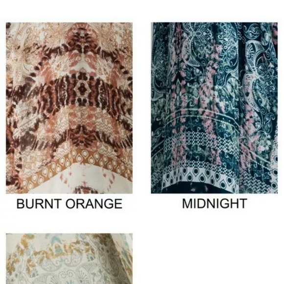 SOLD OUT Burnt Orange Tie Dye Mandala Boho Kimono Wrap - Picture 6 of 6